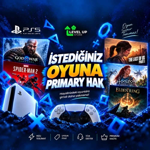  İstediğiniz Oyuna Primary Hak PS4PS5 + Garanti