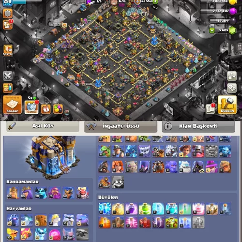  Th18 5600 elmaslı 258 level 6 inşaatcılı  hesap