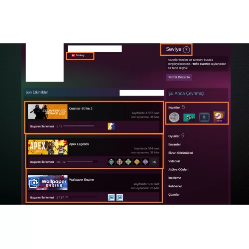  RUST ARC Raiders Forza Horizon 5 8000 TL STEAM OYUN ENVANTERLİ STEAM