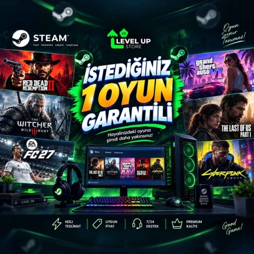  İSTEDİĞİNİZ 1 OYUN PC + GARANTİ OTO TESLİM