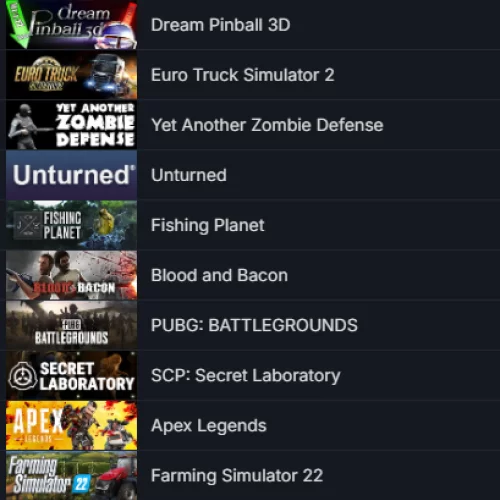  PUBG PLUS ETS 2 Farming Simulator 22 4000 TL STEAM OYUN ENVANTERLİ