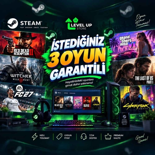  İSTEDİĞİNİZ 3 OYUN PC + GARANTİ OTO TESLİM