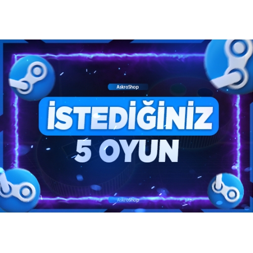 ⭐STEAM İSTEDİĞİNİZ 5 OYUN GARANTİ + SORUNSUZ⭐