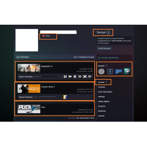  Battlefield 6 Torque Drift 4400 TL STEAM OYUN ENVANTERLİ STEAM LV 6