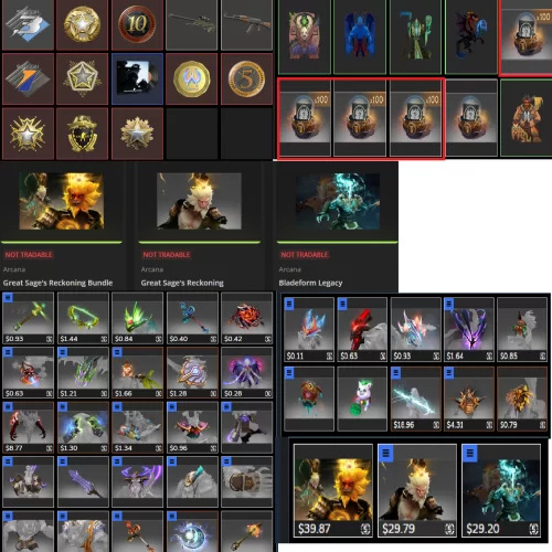  7.182 DOTA 2 4192 MMR 3 ARCANA 35 İMMORTAL 1264 AD İTEMLİ 500X