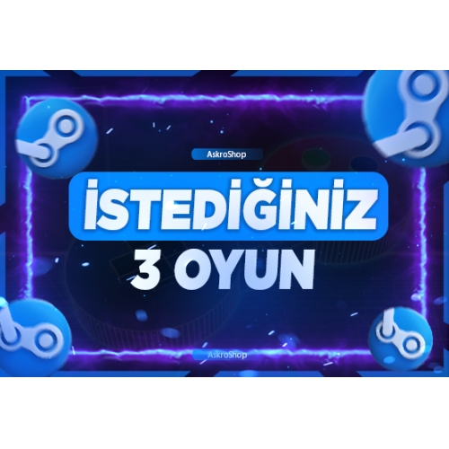  ⭐STEAM İSTEDİĞİNİZ 3 OYUN GARANTİ + SORUNSUZ⭐