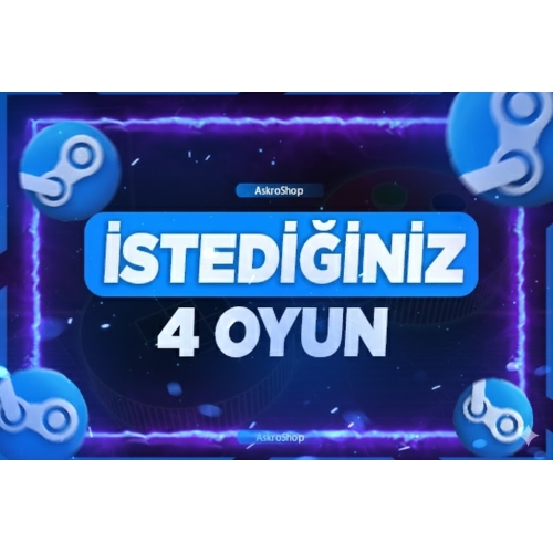  ⭐STEAM İSTEDİĞİNİZ 4 OYUN GARANTİ + SORUNSUZ⭐