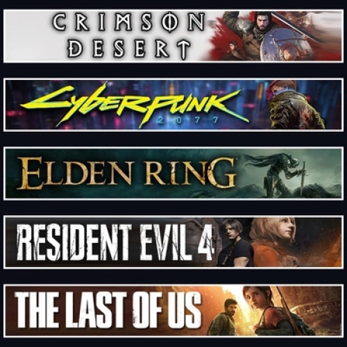  Crimson Desert+Cyberpunk 2077+Elden Ring+The Last of Us 1+Resident Evil 4
