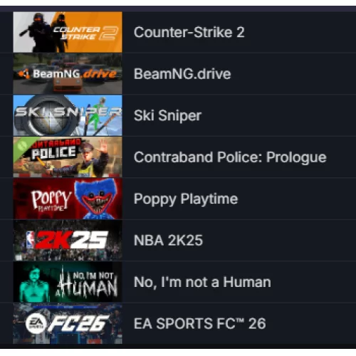  EA SPORTS FC 26 NBA 2K25 BeamNG.drive 8750 TL STEAM OYUN