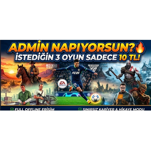 ADMİN ŞAŞIRDI!  İSTEDİĞİNİZ 3 STEAM OYUNU SADECE 10 TL!