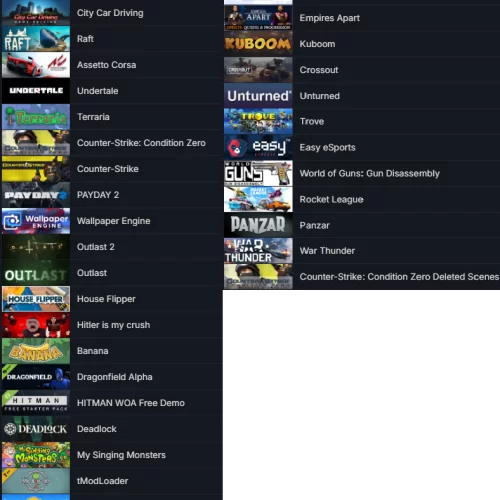  RAFT Rocket League Sea of Thieves Teardown 9650 TL STEAM OYUN