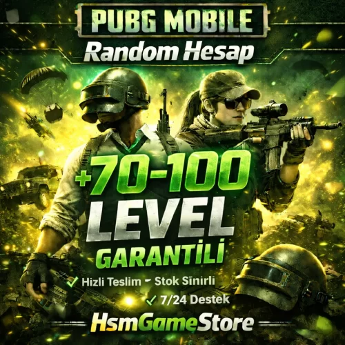  70-100 LEVEL GARANTİLİ RANDOM HESAP - PUBG MOBİLE