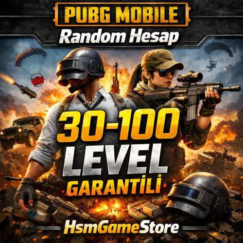 30-100 LEVEL GARANTİLİ RANDOM HESAP - PUBG MOBİLE