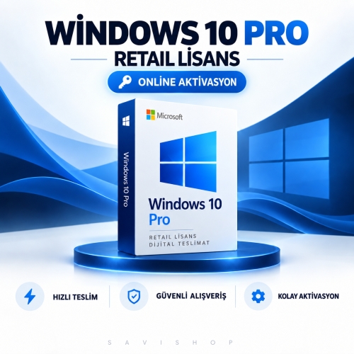WİNDOWS 10 PRO RETAİL ONLİNE LİSANS ANAHTARI