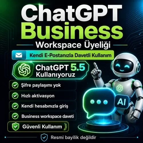  ChatGPT 5.5 PLUS Workspace Üyeliği – Kendi E-Postanızla Davetli Kullanım