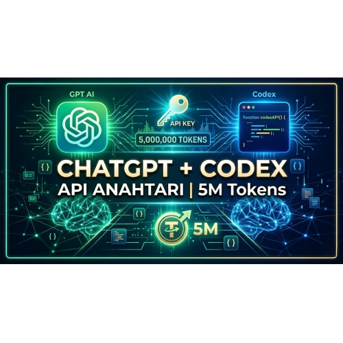  CHATGPT + CODEX API KEY  5M Tokens