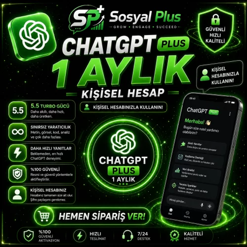 ChatGPT Plus - 1 Ay - Kişisel