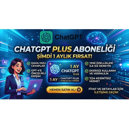  ChatGPT Plus  1 Aylık Abonelik