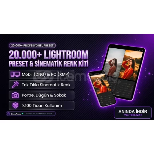 20.000+ Lightroom Preset  Sinematik Renk Kiti