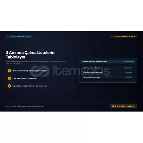LisansArena SoundScraper  Müzik Listesi Bilgi