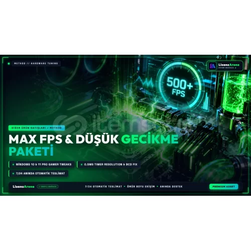 MAX FPS  DÜŞÜK GECİKME  GAMER OPTİMİZASYON