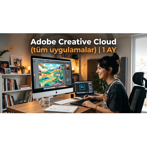  Adobe Creative Cloud tüm uygulamalar  1 AY