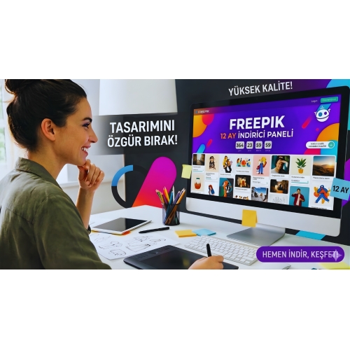  Freepik Premium İndirici Paneli  1 YIL