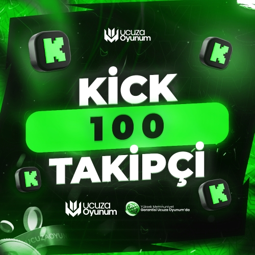  ⚡ ÇALIŞIYOR - Kick 100 Takipçi - Premium Servis