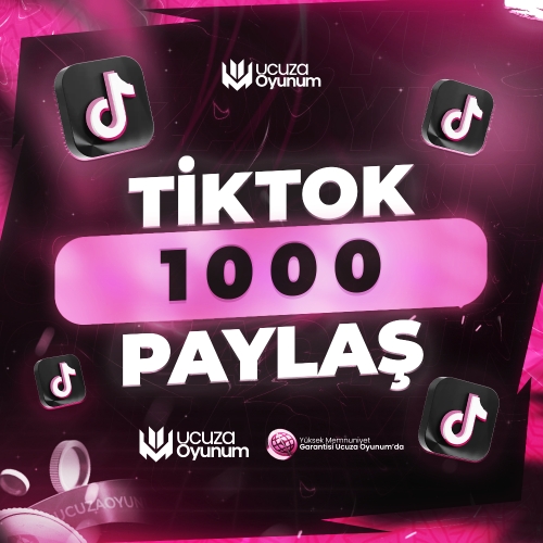  ⚡ ÇALIŞIYOR - TikTok 1.000 Paylaşım - Premium Servis