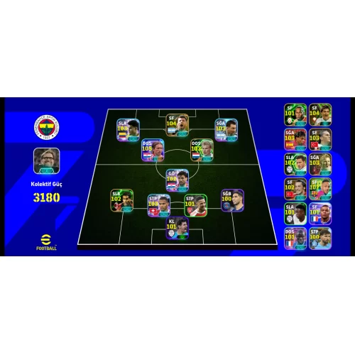  Efootball 2026 Hesap  3180 Güç  800 Coin  9.2 Milyon GP