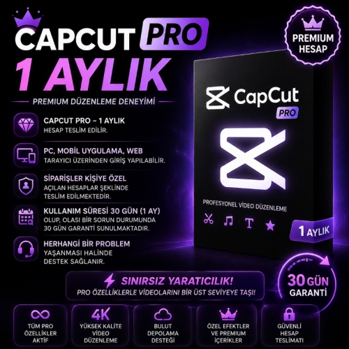  ⭐GARANTİLİ CAPCUT PRO WEB + 1 AYLIK⭐