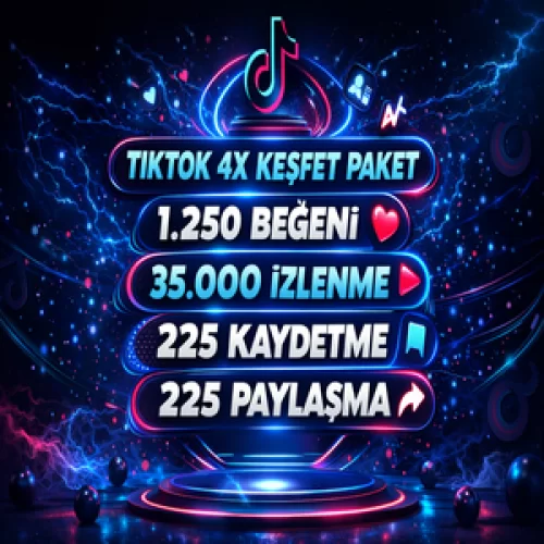  ⭐4X  TİKTOK KEŞFET PAKETİ 3⭐