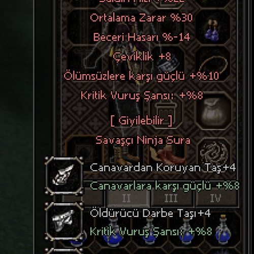  Zehir kılıcı düz şekilde satılır