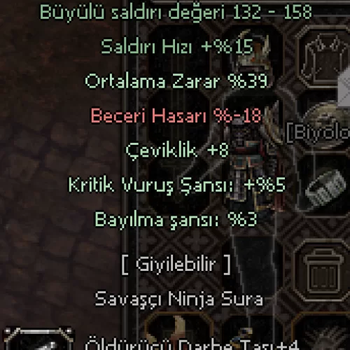  +9 Dolunay 39 Ort + Krit + Çeviklik