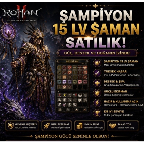 ŞMP LV 15 2S skilli ŞAMAN 90 LV ŞAMANLI AT31