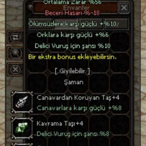  105 LVL 8P İYİLEŞTİRME ŞAMAN NESNELİ