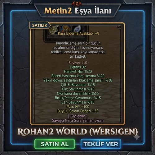 +9 kara ejderha ayakkabı