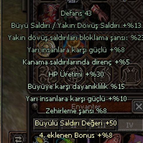 +6 KARA EJDERHA KASKI ŞAMAN 6-7 50 BÜYÜLÜ STR