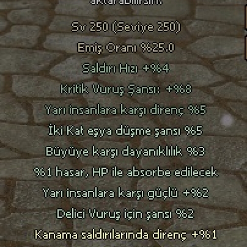  250 LEVEL AURA +9 KARA BİLEZİKLİ