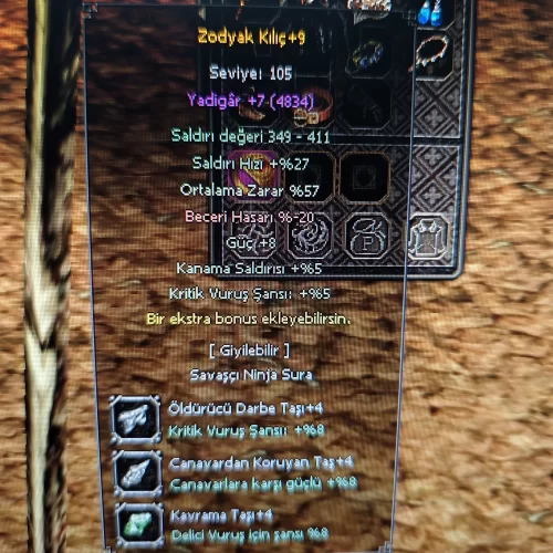 Elit Zodyak Kılıç 57 Ort 8 Güç 5 Kritik 5 Kanama