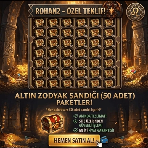  ALTIN ZODYAK SANDUKASI 50\\\\Lİ PAKETLERDE ÜRETİCİDEN
