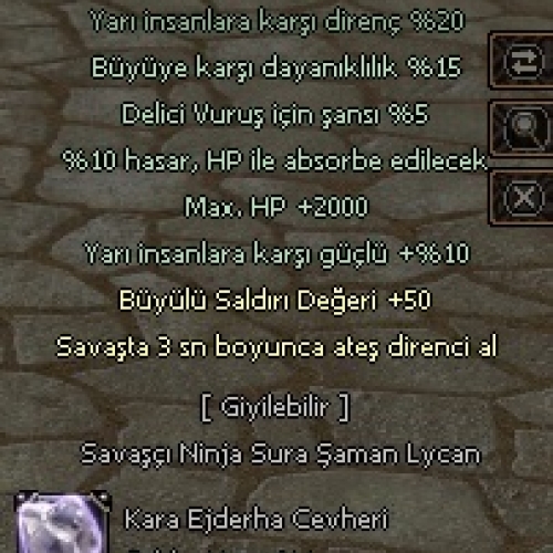  +9 KARA EJDERHA BİLEZİĞİ