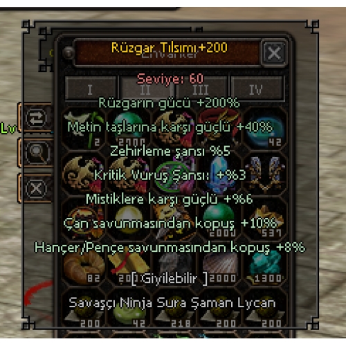 200 rüzgar tılsımı