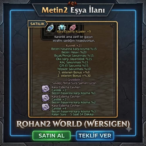 +9 Kara ejderha küpe