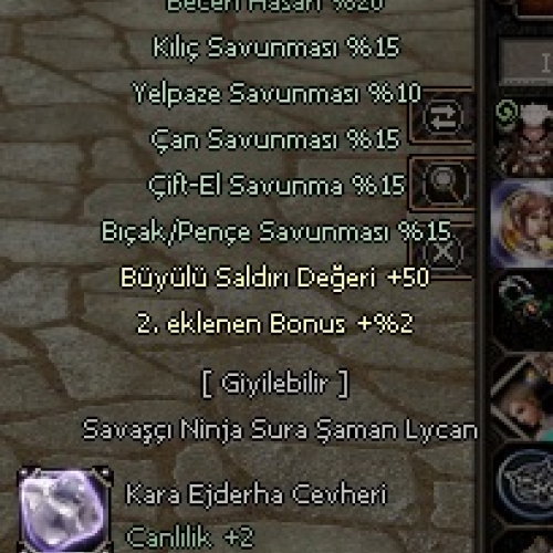  +9 KARA EJDERHA KÜPESİ