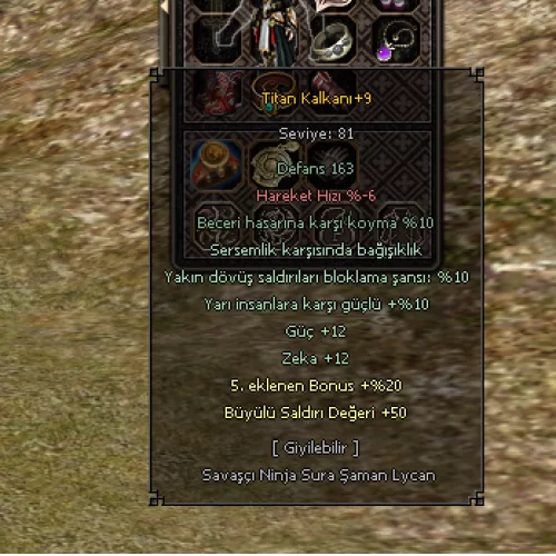  TİTAN KALKAN +9  50 BSTR + 15 ZEKALI