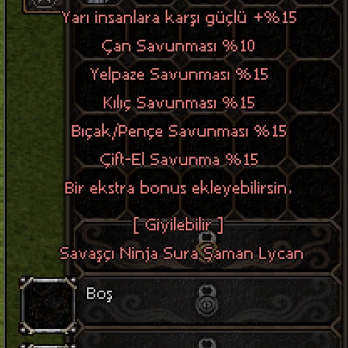 Rohan2 World - +9 Kavansit Kolye Kusursuz VS\\lik Savunma Dizilimi
