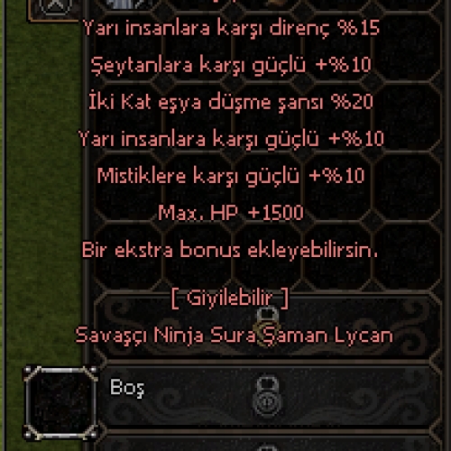 Rohan2 World  +9 Kavansit Bileklik  6-7 Kapalı Efsunlar Değişmelik
