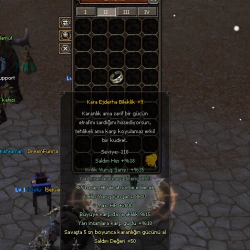  KARA EJDERHA BİLEKLİK 6-7 50STR