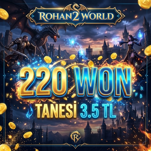  ROHAN2 WORLD  220 WON STOK  - TANE 3.5 TL - ⚡ ANINDA TESLİMAT!